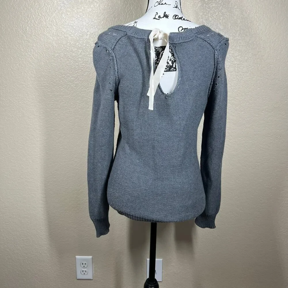 Banana-republic Women's Blue and Grey Jumper
